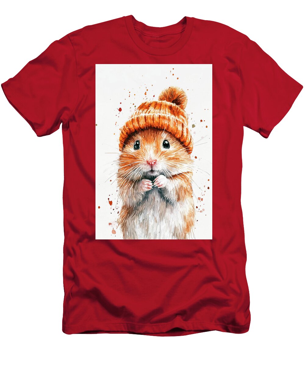1 a Hamster Wearing a Beanie Lowell Harann T-Shirt