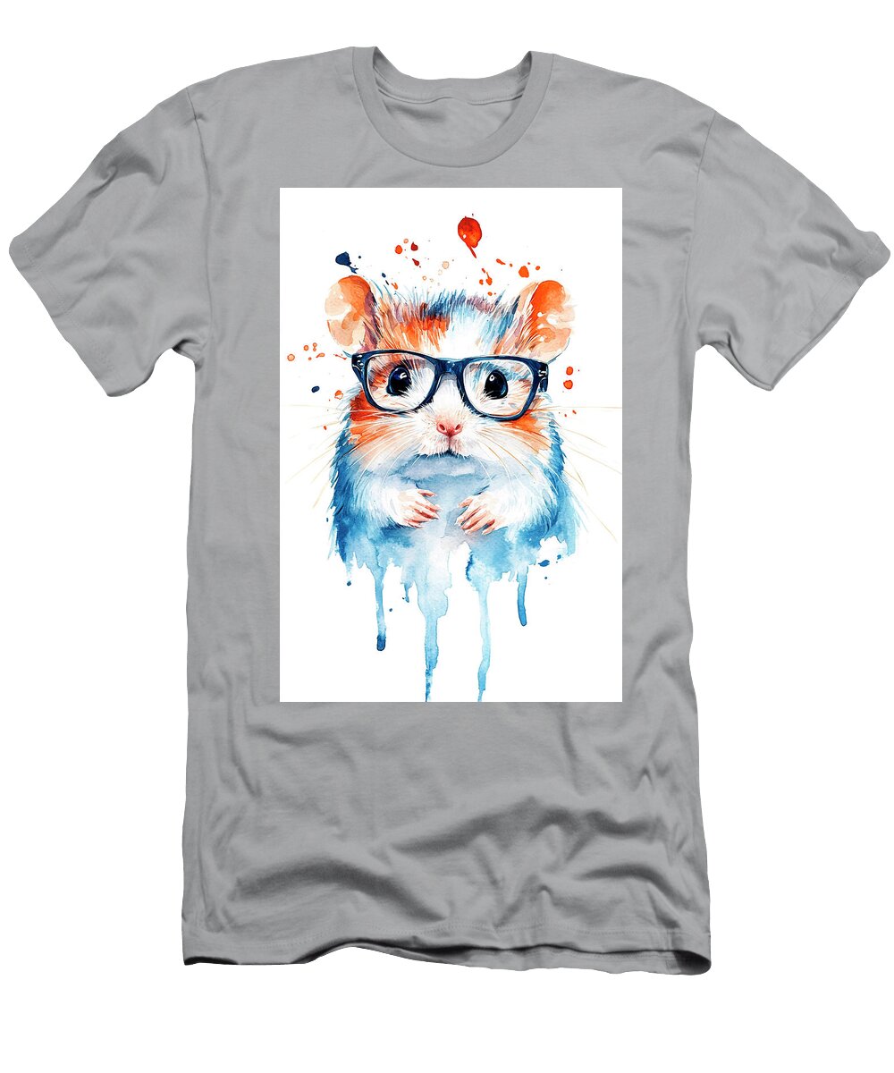 2 a Hamster Wearing Glasses Lowell Harann T-Shirt