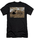 Black Footed Ferret Creeping Out of a Prairie Dog Burrow Charlie Summers Natureplcom T-Shirt