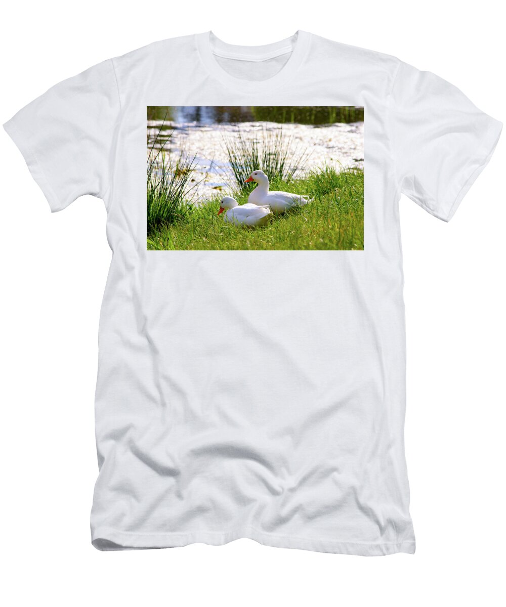 Couple of Cute American Peking Ducks Johan Ferret T-Shirt