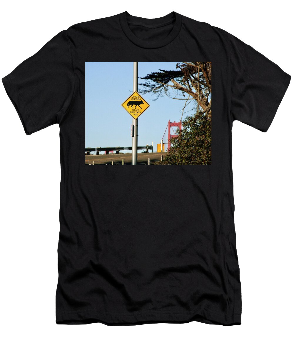 Coyote Crossing Near Iconic Bridge Masha Batkova T-Shirt
