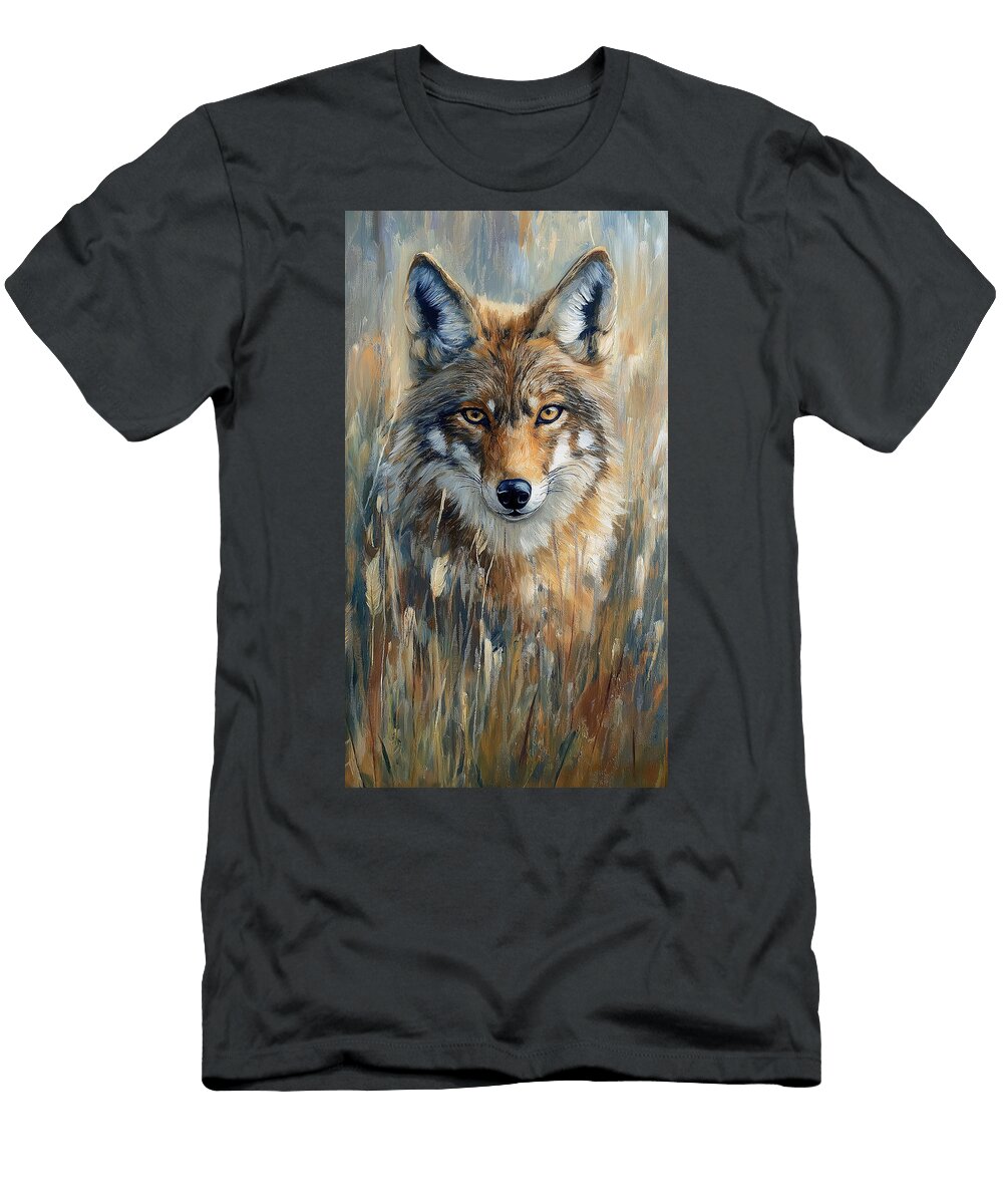 Coyote in the Tall Grass Athena Mckinzie T-Shirt