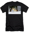Coyote Walking Through Woodland in Winter Yellowstone Nick Garbutt Natureplcom T-Shirt