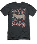 Donkey Just a Girl Who Loves Donkeys Funny Donkey Lover Finnla Farron T-Shirt
