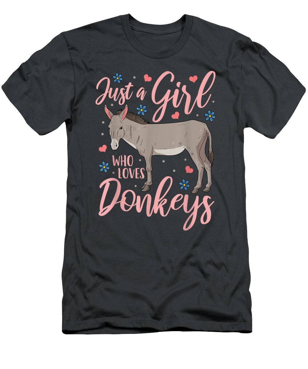 Donkey Just a Girl Who Loves Donkeys Funny Donkey Lover Finnla Farron T-Shirt
