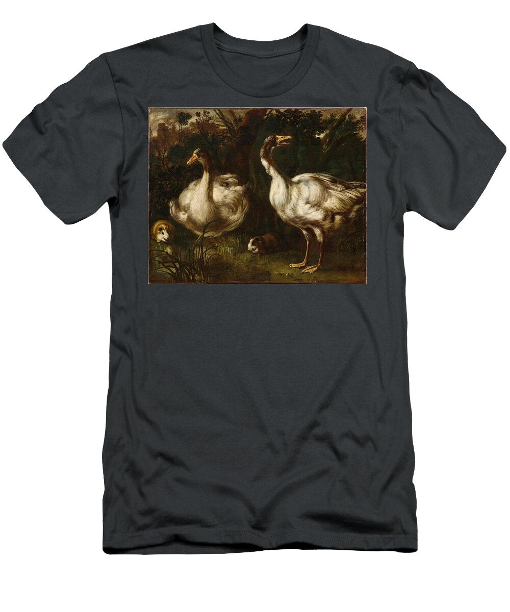 Emilian School 17th Century Ducks and Guinea Pigs Celestial Images T-Shirt