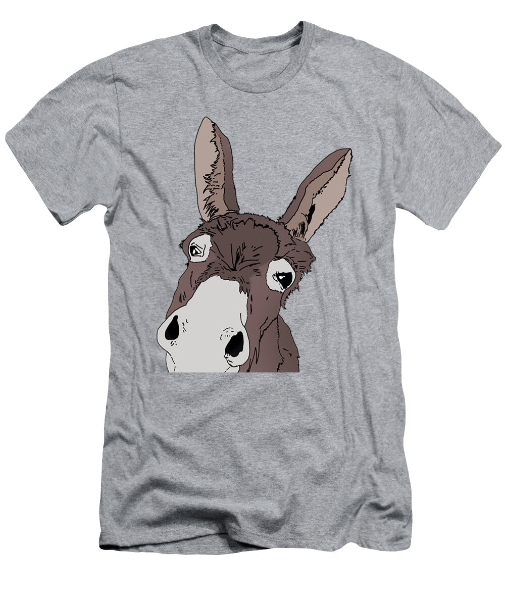 Funny Looking Donkey Gift Idea for Cute Donkeys Horses Amber Rhaia T-Shirt