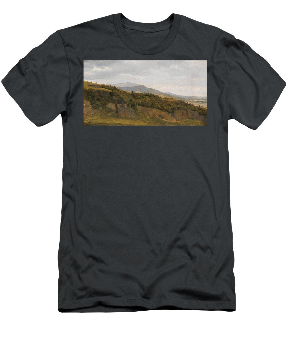 German Landscape with View Towards a Broad Valley Ca Fritz Petzholdt Danish T-Shirt