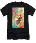 Happy Hamster in a Colorful Abstract Painting Cortez Schinner T-Shirt