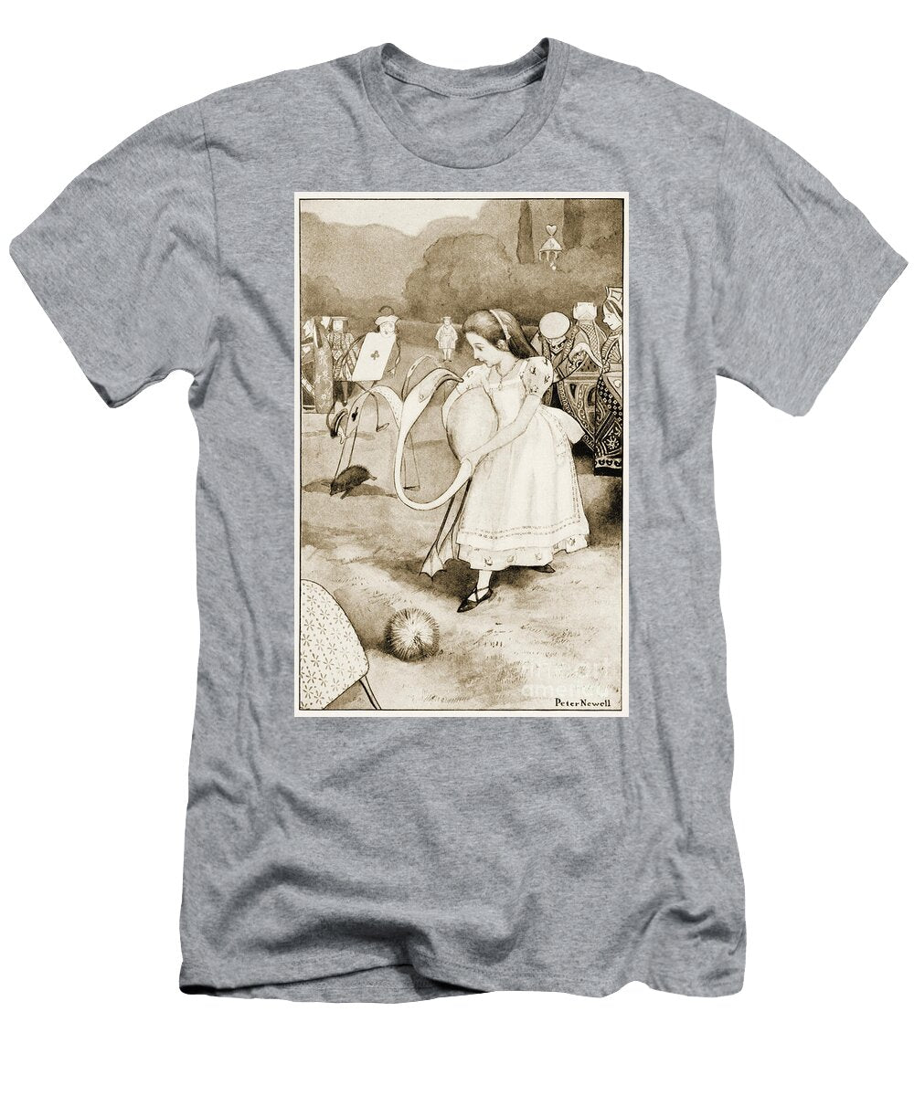 It Would Twist Itself Round and Look Up in Her Face Illustration for Lewis Carrolls Alices Adventures in Wonderland Peter Newell T-Shirt