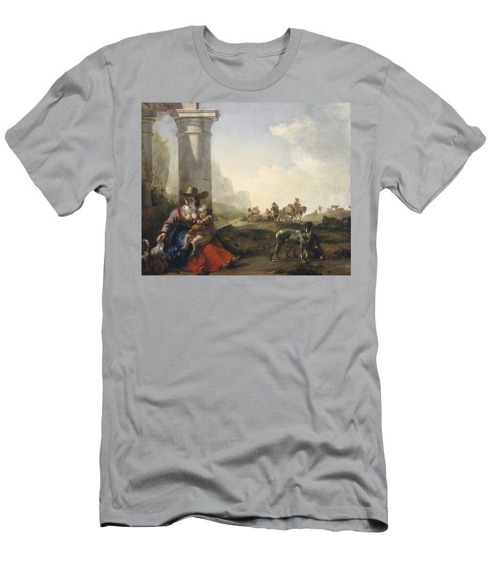 Italian Peasants Among Ruins Jan Weenix T-Shirt