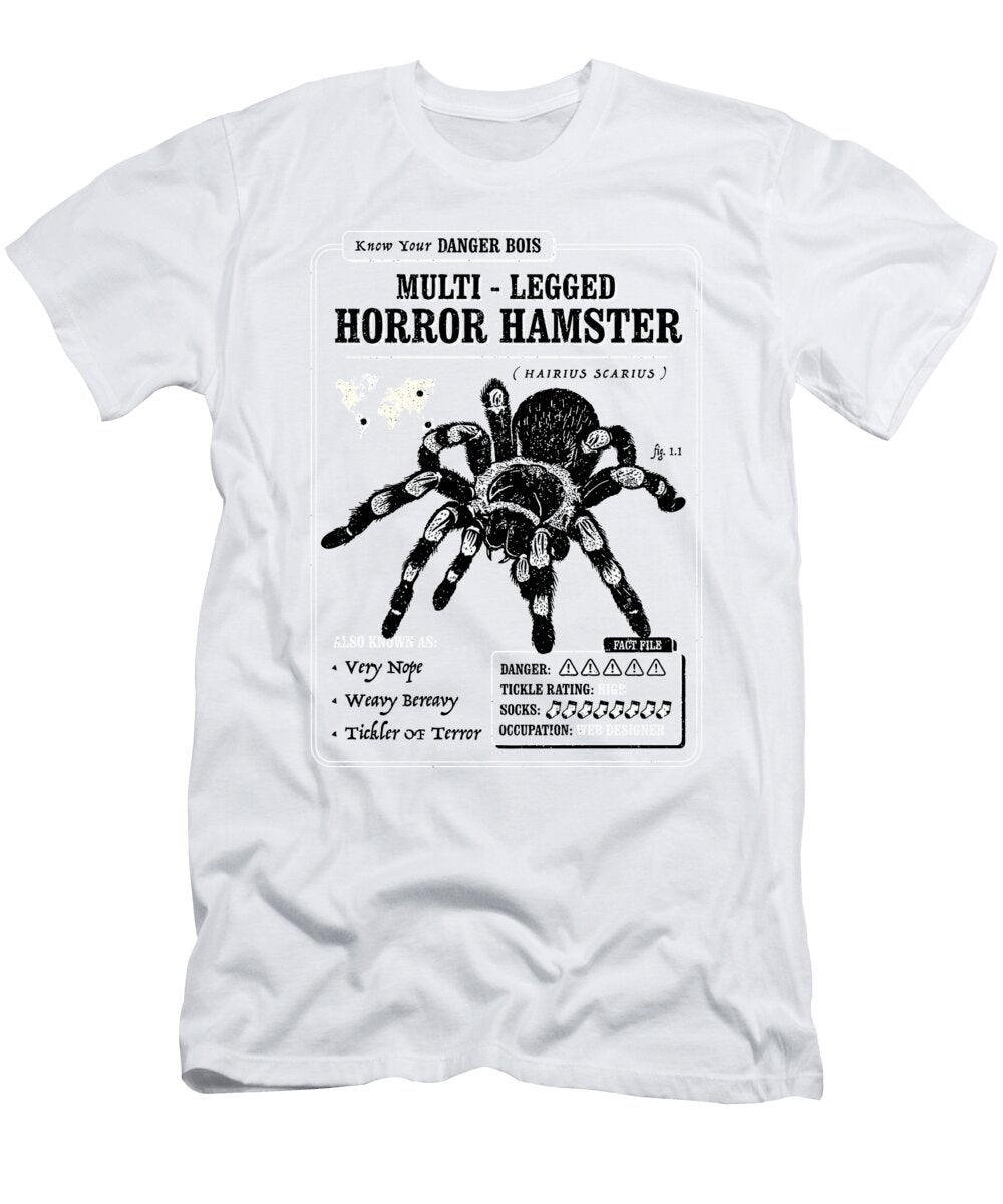 Multi Legged Horror Hamster Funny Tarantula Graphic Roger Kuo Art T-Shirt