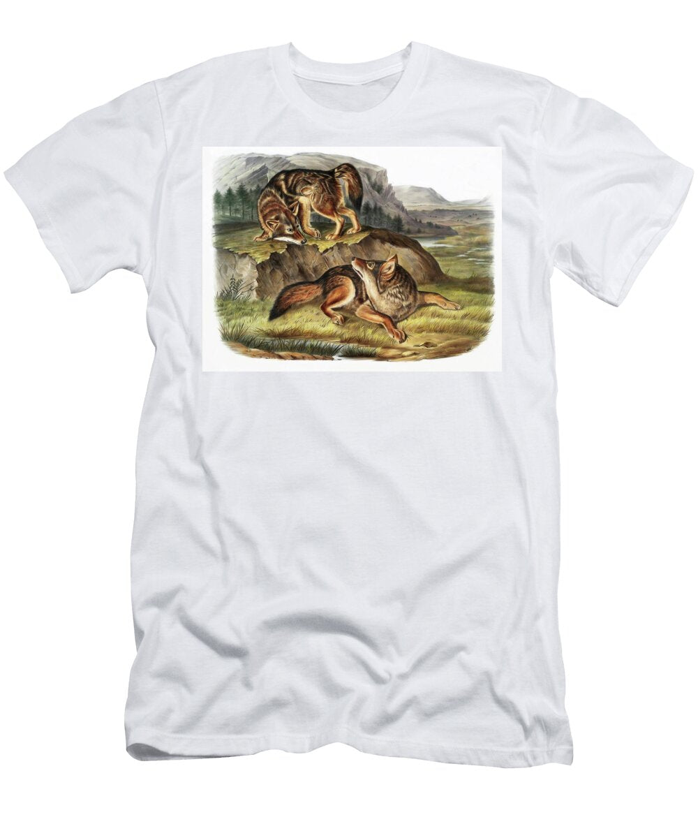 Prairie Wolf Digital Remastered Edition John Woodhouse Audubon T-Shirt