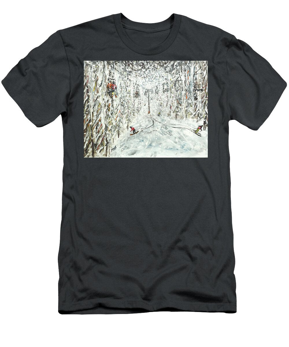 Ski Print Bar Ue Chair Steamboat in a Snowstorm Pete Caswell T-Shirt