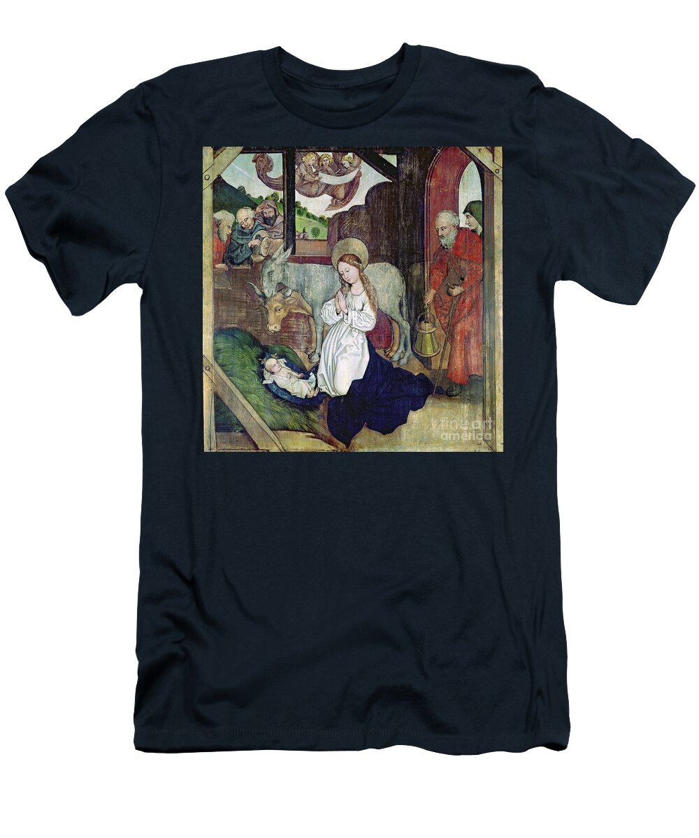 The Nativity From the Altarpiece of the Dominicans C1470 80 Martin Schongauer T-Shirt