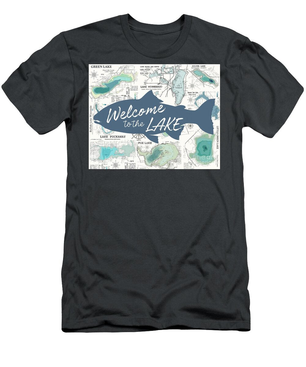 Welcome to the Lake Maps Jean Plout T-Shirt